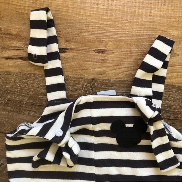 Junk Food Girls’ Mickey Mouse Romper Cream Black Stripes Size 6 NWT - Picture 6 of 6